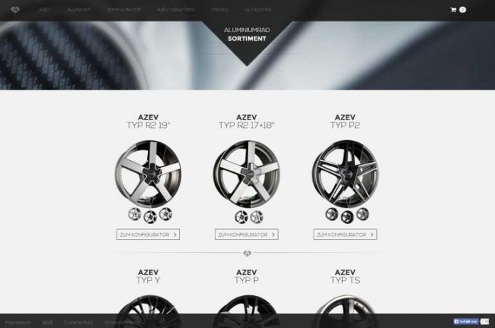 Screenshot neue AZEV-Website
